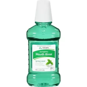 Swan Spring Mint Antiseptic Mouth Rinse, 16.9-oz. Bottles